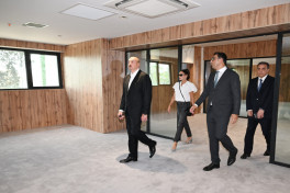 President Ilham Aliyev and First Lady Mehriban Aliyeva inspected construction progress at Ganja city stadium-UPDATED 