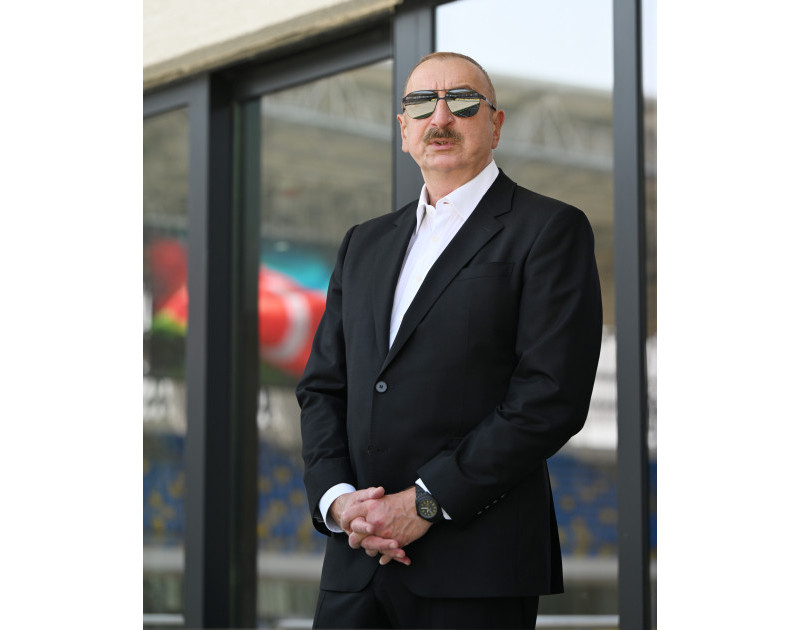 President Ilham Aliyev and First Lady Mehriban Aliyeva inspected construction progress at Ganja city stadium-UPDATED 
