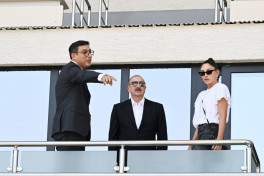 President Ilham Aliyev and First Lady Mehriban Aliyeva inspected construction progress at Ganja city stadium-UPDATED 