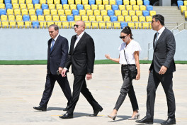 President Ilham Aliyev and First Lady Mehriban Aliyeva inspected construction progress at Ganja city stadium-UPDATED 