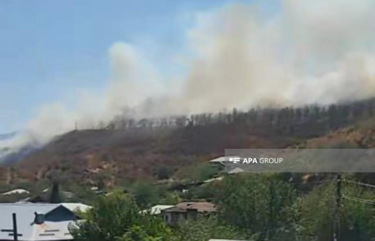 Fire breaks out in Aghdara -PHOTO 