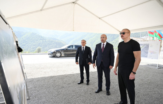 President Ilham Aliyev laid foundation stone for Kalbajar city park-UPDATED 