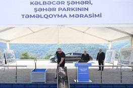 President Ilham Aliyev laid foundation stone for Kalbajar city park-UPDATED 
