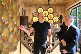 President Ilham Aliyev attended opening of "Balland – Kalbajar honey, bee, and beekeeping products store"-UPDATED 