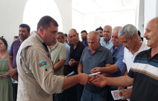 Resettlement  convoy arrives in Aghdam's Khidirli village, families receive keys to their houses -PHOTO 