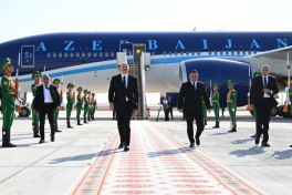 President of Azerbaijan Ilham Aliyev arrived in Turkmenistan on a working visit