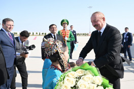 President of Azerbaijan Ilham Aliyev arrived in Turkmenistan on a working visit