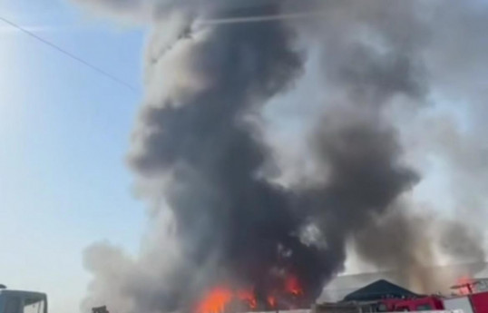 Fire breaks out in workshop in Yerevan-VIDEO 