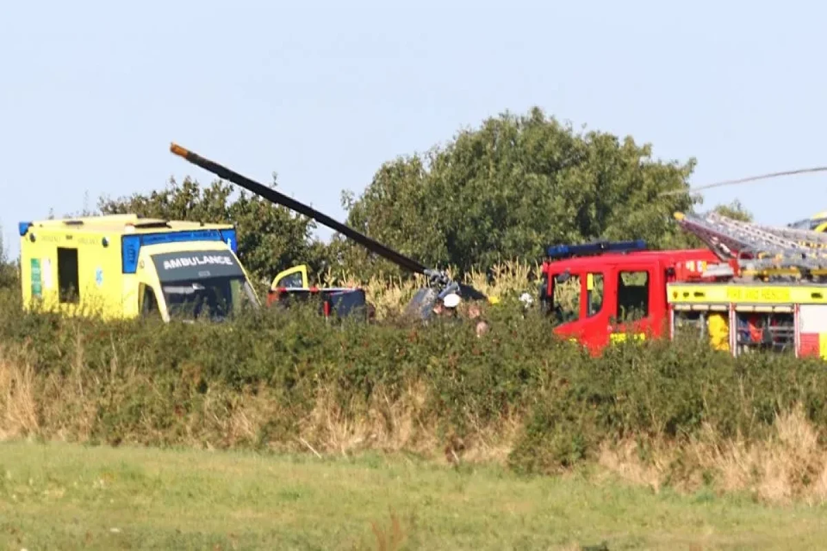 Three killed as helicopter crashes on UK