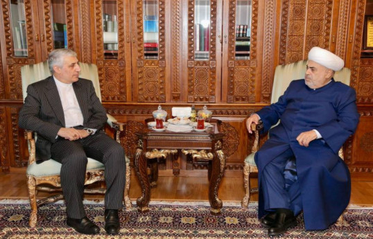 Sheikh-ul-Islam of Caucasus Allahshukur Pashazadeh receives Iranian ambassador