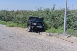 Road accident leaves 1 person dead, 4 injured in Azerbaijan's Sabirabad