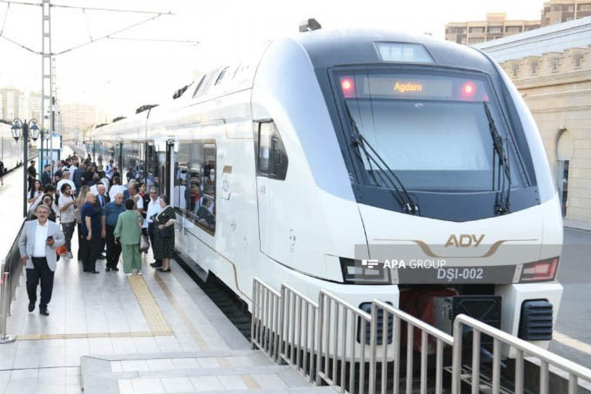 First passenger train departed from Baku to Aghdam arrives in desination - PHOTO -UPDATED 