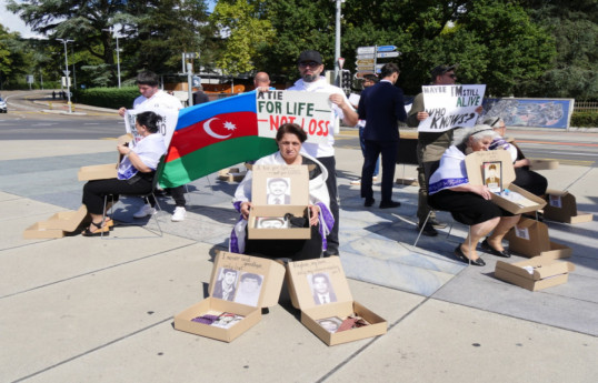 Azerbaijani families of missing persons hold first protest abroad-VIDEO 