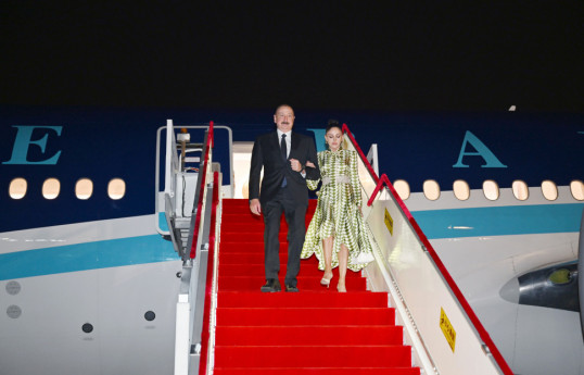 President of Azerbaijan Ilham Aliyev arrived in China for a working visit