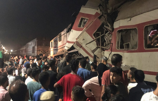 Three dead, 54 injured in train accident in northern Egypt
