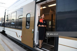 First passenger train departed from Baku to Aghdam arrives in desination - PHOTO -UPDATED 