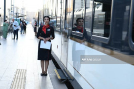 First passenger train departed from Baku to Aghdam arrives in desination - PHOTO -UPDATED 