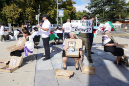 Azerbaijani families of missing persons hold first protest abroad-VIDEO 