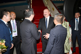 President of Azerbaijan Ilham Aliyev arrived in China for a working visit