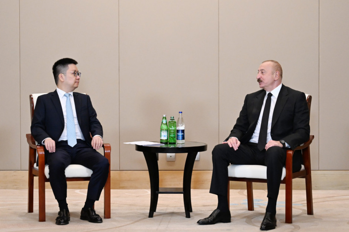 Azerbaijani President meets with founder and chairman of Sichian Sunsync Photovoltaic Technology Co