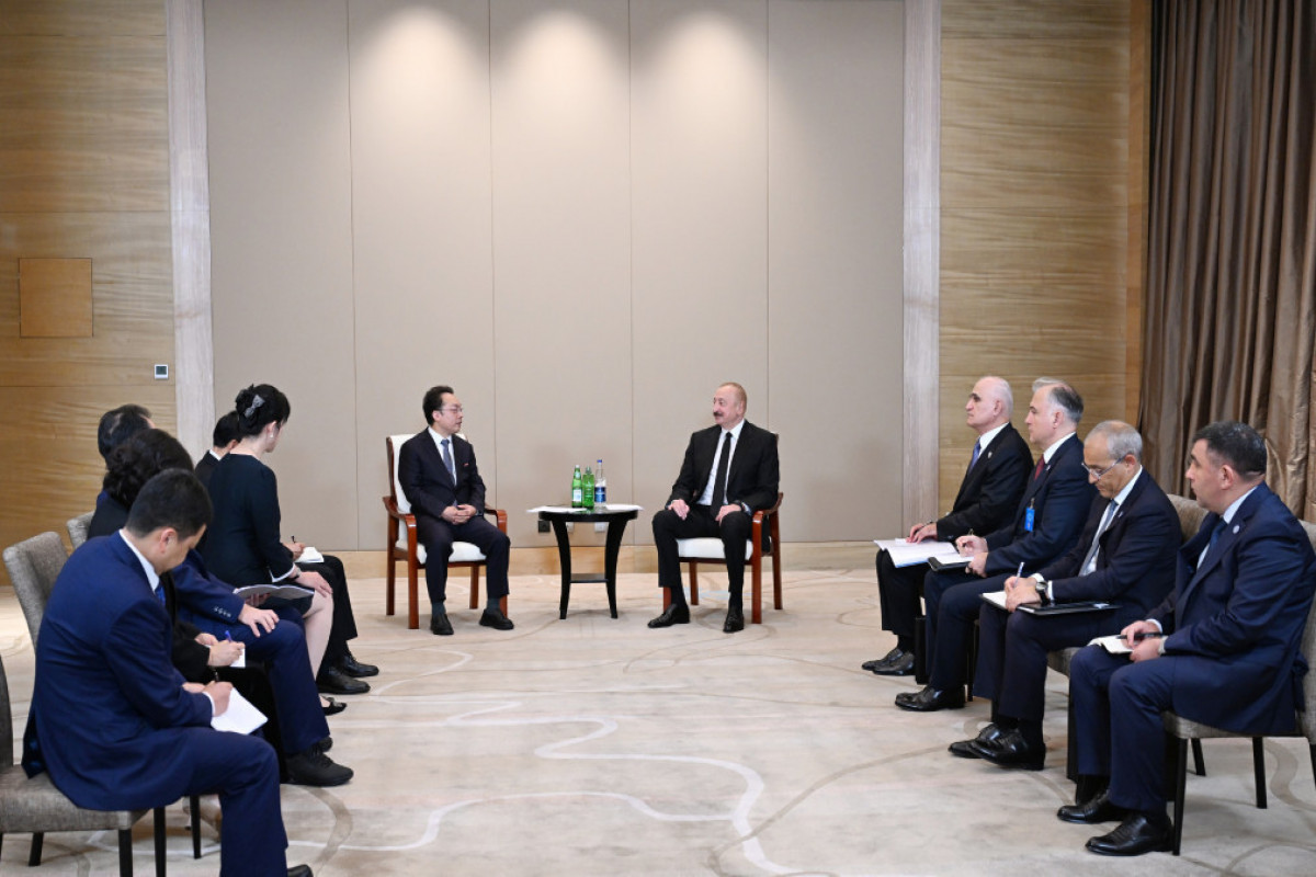 President Ilham Aliyev met with the chairman of CCCC in Tianjin