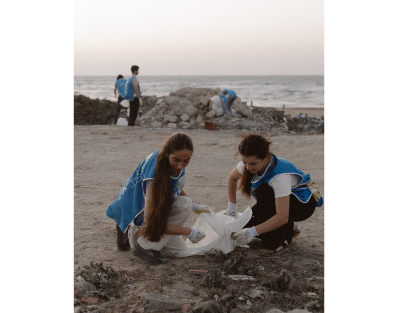 Leyla Aliyeva and Arzu Aliyeva participate in cleanup campaign in Bilgah