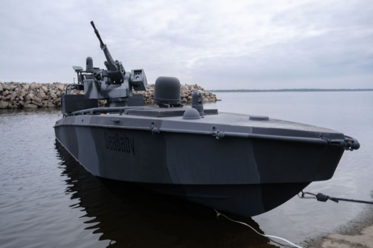 Romanian military forces destroy Ukrainian Sea Baby drone in Black Sea