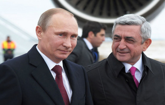 Vladimir Putin, Russian President and Serzh Sargsyan, former Armenian  President