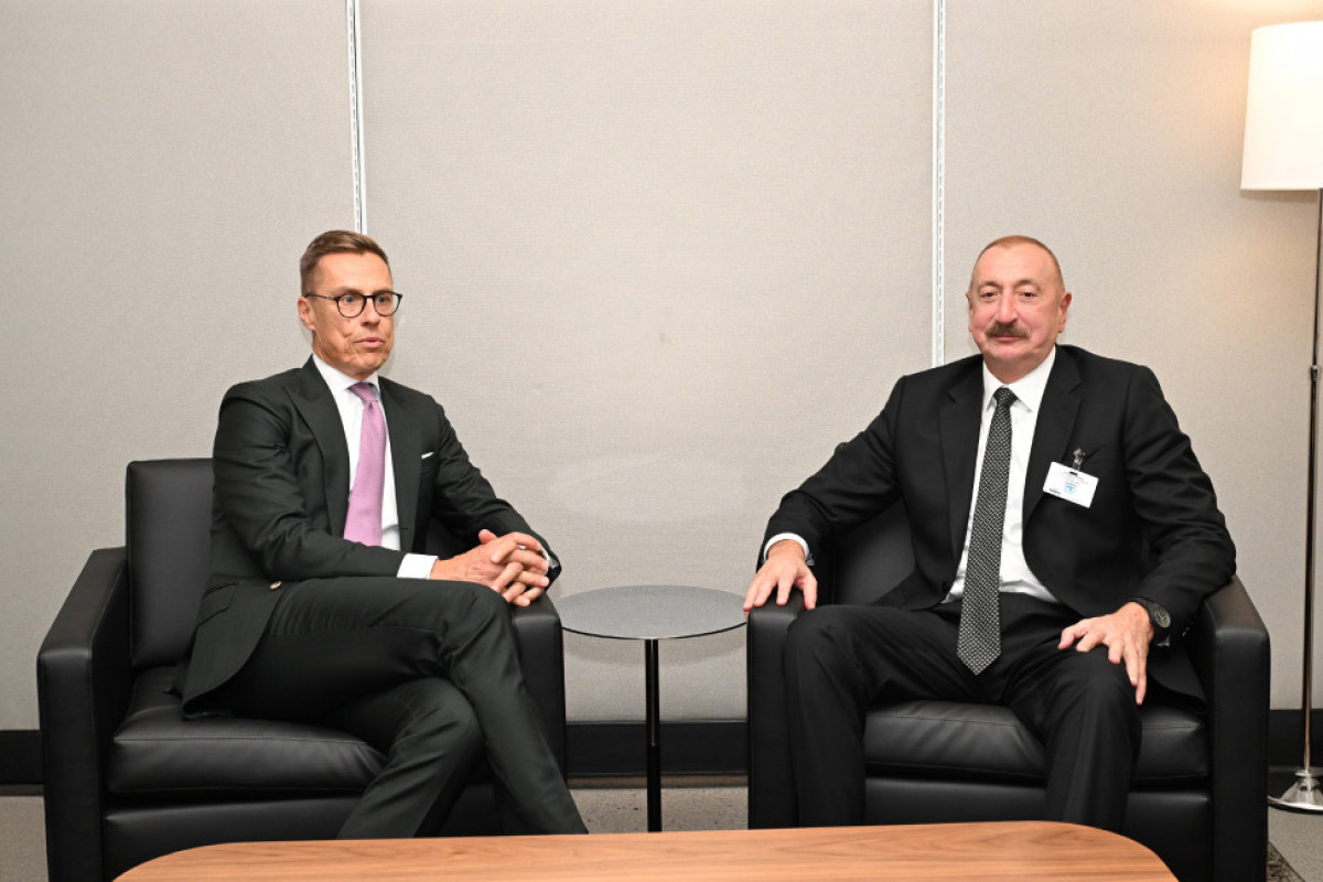 President of the Republic of Finland, Alexander Stubb and President of the Republic of Azerbaijan Ilham Aliyev