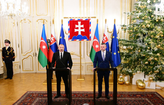 President of Azerbaijan Ilham Aliyev, President of Slovakia Peter Pellegrini