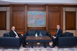 Foreign Minister of the Islamic Republic of Iran Seyed Abbas Araghchi, and Minister of Foreign Affairs of the Republic of Azerbaijan Jeyhun Bayramov