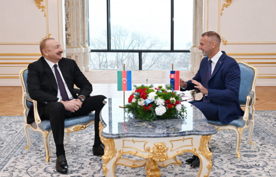 President Ilham Aliyev held one-on-one and expanded meetings with Speaker of National Council of Slovakia-UPDATED 