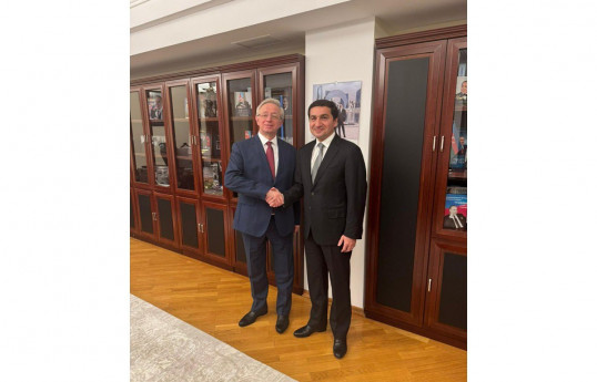 Deputy Foreign Minister of Russia Mikhail Galuzin, Assistant to the President of Azerbaijan - Head of the Foreign Policy Department of the Presidential Administration Hikmet Hajiyev