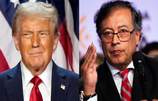 US President Donald Trump and  Colombian President Gustavo Petro