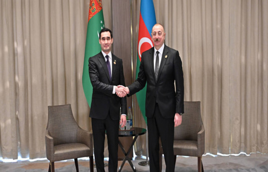 President of Turkmenistan, Serdar Berdimuhamedov, and President of the Republic of Azerbaijan, Ilham Aliyev