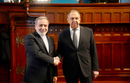 Abbas Araghchi, Iranian Foreign Minister, and Sergey Lavrov, Russian Foreign Minister