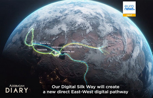 Euronews aired a special program on the Trans-Caspian Fiber-Optic Cable Line -VIDEO 