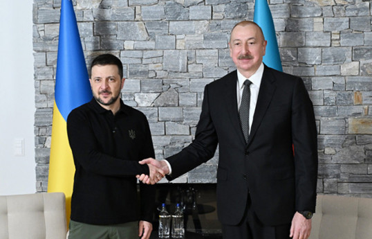 President of Ukraine Volodymyr Zelenskyy and President of the Republic of Azerbaijan Ilham Aliyev