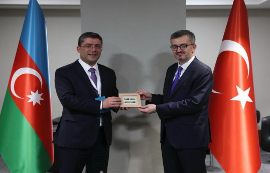 Ahmad Ismayilov, Executive Director of the Media Development Agency of the Republic of Azerbaijan, Burhanettin Duran, Head of the Public Communications Department of the Turkish Presidential Administration