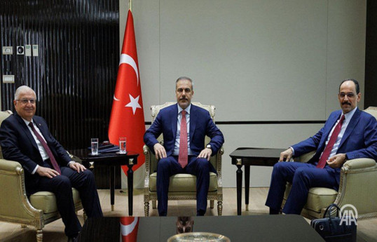 Turkish Defense Minister Yaşar Güler, Foreign Minister Hakan Fidan, National Intelligence Organization (MIT) Chief İbrahim Kalın