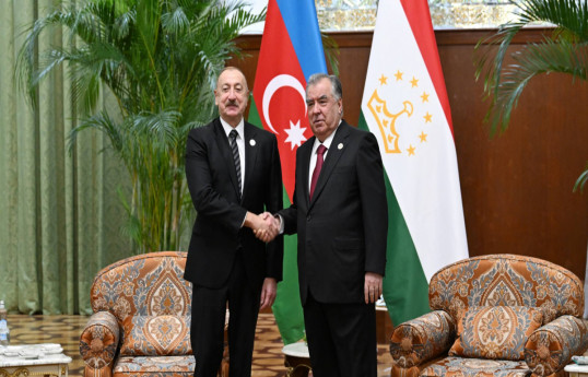 President Ilham Aliyev, President of the Republic of Tajikistan Emomali Rahmon