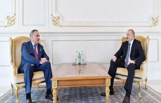 First President of the Republic of Ingushetia, Russian Federation, Hero of the Soviet Union, Ruslan Aushev, and President of the Republic of Azerbaijan, Ilham Aliyev
