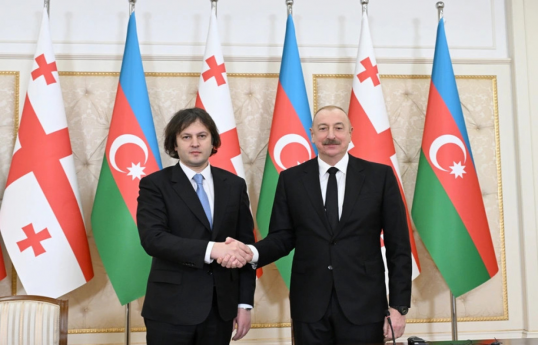 Prime Minister of Georgia Irakli Kobakhidze and Ilham Aliyev, President of the Republic of Azerbaijan