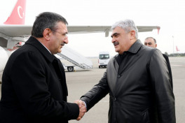 Cevdet Yılmaz, Vice President of the Republic of Türkiye, and Azerbaijan’s Deputy Prime Minister Samir Sharifov