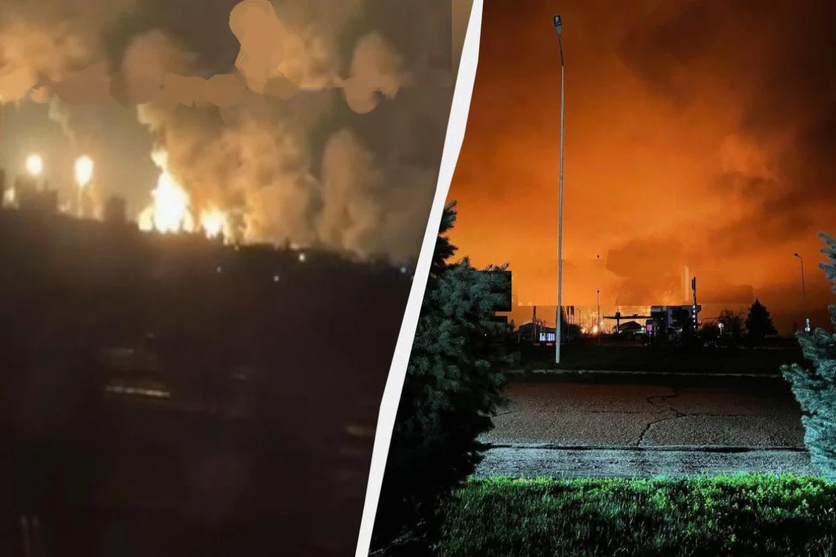 Ukrainian drone attack sparks fire at industrial site in Russia