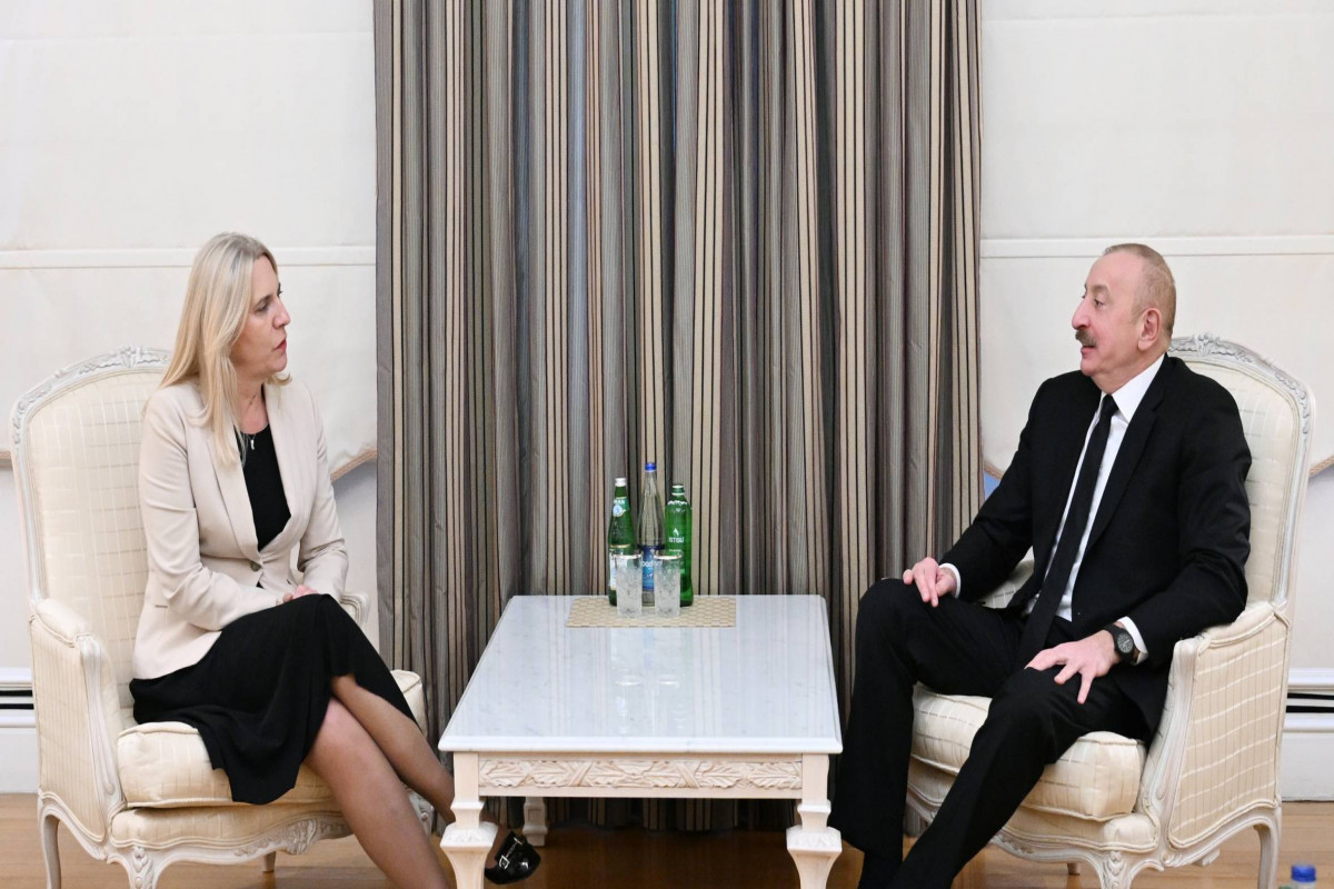 Željka Cvijanović, Member of the Presidency of Bosnia and Herzegovina, and Ilham Aliyev, President of the Republic of Azerbaijan