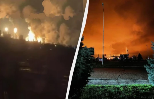 Ukrainian drone attack sparks fire at industrial site in Russia's Stavropol region, governor says