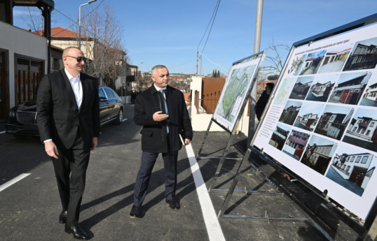 President Ilham Aliyev visited Karkijahan settlement in Khankendi-PHOTO 