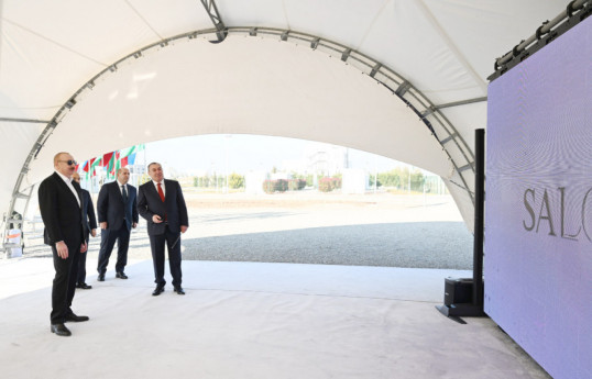 President Ilham Aliyev laid foundation stone for production facility of Saloglu Garabagh LLC in Aghdam Industrial Park