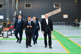 President Ilham Aliyev attended opening of metal electric pole production facility in Aghdam -PHOTO 